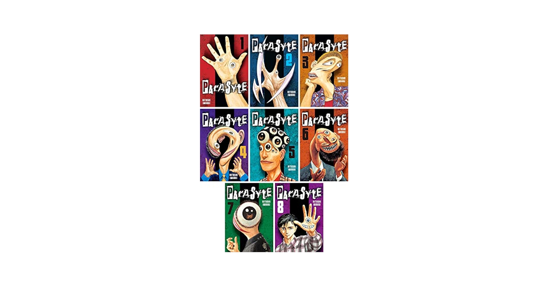 寄生獣　PARASYTE 全7巻セット　英語版 Parasyte Complete 8 book Collection Vol 1-8 by Iwaaki